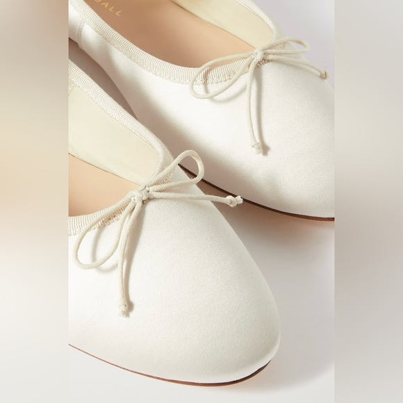 NWB Loeffler Randall Leonie Mary Jane Ballet Flats in Ivory Satin, 7.5 - Picture 6 of 7